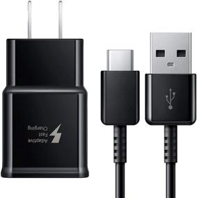 img 1 attached to 🔌 Samsung Galaxy Adaptive Fast Charger with USB Type-C Cable - S21/S21 Ultra/S20/S20 Ultra/S10/Z Flip 3/S10e/Z Fold 3/S10 Plus/S9 Plus/S8/S8 Plus/Note 8/Note 9/Note 10/Note 20/S20 Plus (Black)