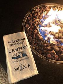 img 3 attached to 🏕️ Набор полотенец для посуды для дом на колёсах Vintage Camper RV: JTEC Полотенца для посуды в стиле кемпинга с юмористическими высказываниями и стильным декором для кухни.