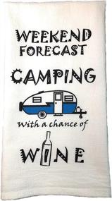 img 4 attached to 🏕️ Набор полотенец для посуды для дом на колёсах Vintage Camper RV: JTEC Полотенца для посуды в стиле кемпинга с юмористическими высказываниями и стильным декором для кухни.