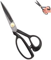 ✂️ black blade manganese steel sewing scissors - ergonomic design, 8.4 inch dressmaking shears logo