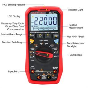 img 2 attached to 🔧 UT618A Plus 1000V True RMS Digital Multimeter with USB Transmission - hFE, NCV, Peak Hold, AC/DC Voltage/Current, Resistance, Capacitance Tester, Frequency, Automatic Range - Ideal Gift for Him & Her