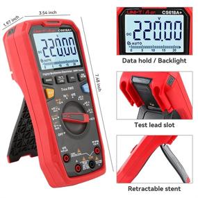 img 4 attached to 🔧 UT618A Plus 1000V True RMS Digital Multimeter with USB Transmission - hFE, NCV, Peak Hold, AC/DC Voltage/Current, Resistance, Capacitance Tester, Frequency, Automatic Range - Ideal Gift for Him & Her