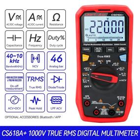 img 3 attached to 🔧 UT618A Plus 1000V True RMS Digital Multimeter with USB Transmission - hFE, NCV, Peak Hold, AC/DC Voltage/Current, Resistance, Capacitance Tester, Frequency, Automatic Range - Ideal Gift for Him & Her