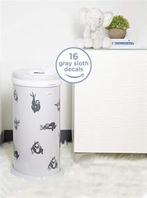 img 2 attached to 🐵 Ubbi Sloth Peel and Stick Decal Stickers: Adorable Decorative Stickers for Diaper Pail and Baby Nursery