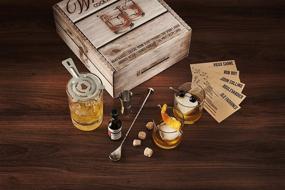 img 1 attached to 🥃 Ultimate Whiskey Cocktail Kit: Complete Set with Rocks Glass, Crystal Mixing Glass, and Essential Bar Tools for Old Fashioned & More