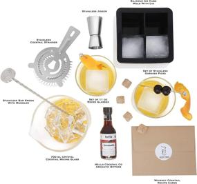 img 3 attached to 🥃 Ultimate Whiskey Cocktail Kit: Complete Set with Rocks Glass, Crystal Mixing Glass, and Essential Bar Tools for Old Fashioned & More