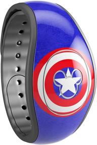 img 2 attached to 🦸 Stylish American Hero Vinyl Decal Wrap Cover for Disney MagicBand 2.0 Compatible with Disney Parks - Design Skinz