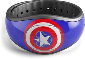 img 3 attached to 🦸 Stylish American Hero Vinyl Decal Wrap Cover for Disney MagicBand 2.0 Compatible with Disney Parks - Design Skinz