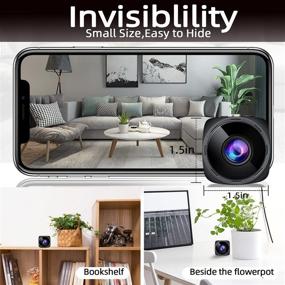img 3 attached to Mini Spy Camera: Home Surveillance with Night Vision, Motion Detection, 4k Nanny Cams. Wireless, Two Way Audio & Cell Phone App