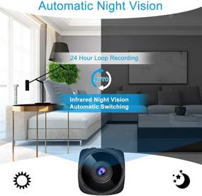 img 2 attached to Mini Spy Camera: Home Surveillance with Night Vision, Motion Detection, 4k Nanny Cams. Wireless, Two Way Audio & Cell Phone App