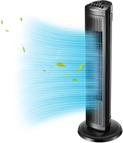 img 4 attached to 🌀 PELONIS 30" Oscillating Tower Fan | 3 Speed Settings | Auto-off Timer | Standing Fan PFT28A2BBB, Black
