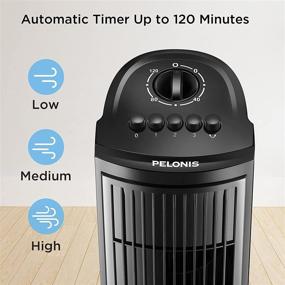 img 3 attached to 🌀 PELONIS 30" Oscillating Tower Fan | 3 Speed Settings | Auto-off Timer | Standing Fan PFT28A2BBB, Black