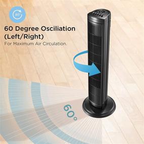 img 1 attached to 🌀 PELONIS 30" Oscillating Tower Fan | 3 Speed Settings | Auto-off Timer | Standing Fan PFT28A2BBB, Black