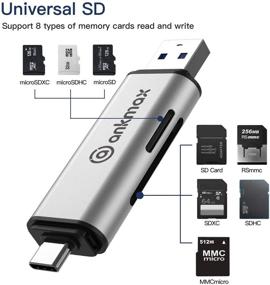 img 3 attached to 📸 ANKMAX UC312S USB C Card Reader - USB 3.0 Memory Card Reader OTG Adapter for TF, SD, Micro SD, SDXC, SDHC, MMC, RS-MMC, Micro SDXC, Micro SDHC, UHS-I - Compatible with MacBook, Windows PC, Android Smartphone, Tablet