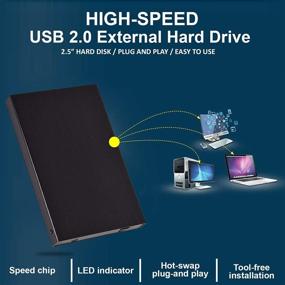 img 3 attached to Внешний жесткий диск Suhsai объёмом 320 ГБ: портативный USB 2.0 накопитель для резервного копирования данных на Mac, ПК, ноутбук, Smart TV - черный