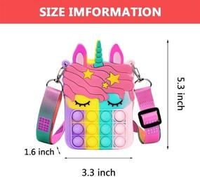 img 2 attached to 🦄 Anxiety Relief: Unicorn Silicone Shoulder Backpack for On-the-go Comfort