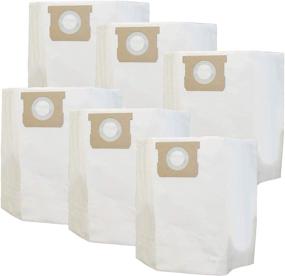 img 1 attached to 🛍️ 6 Pack of Crucial Vacuum Replacement Bags for Shop Vac Part # SV-9067200, 9066200 & Models - Compatible with Type I, 10, 12, 14 Gallon Wet/Dry Vacuums