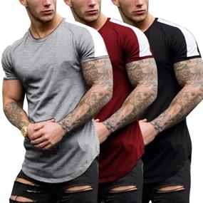 img 4 attached to COOFANDY Workout T Shirts Sleeve Muscle Men's Clothing