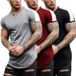 coofandy workout t shirts sleeve muscle men's clothing logo