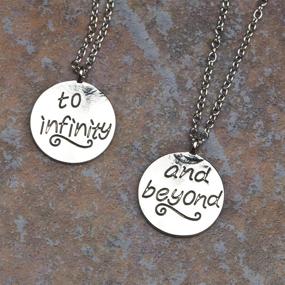 img 2 attached to 👯 LUX ACCESSORIES Best Friends BFF Necklaces Set – Infinity & Beyond (2pc)