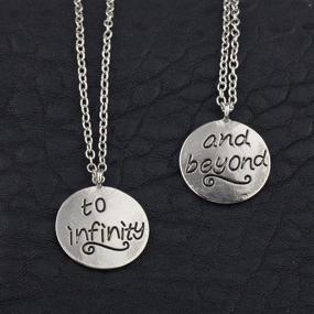 img 1 attached to 👯 LUX ACCESSORIES Best Friends BFF Necklaces Set – Infinity & Beyond (2pc)