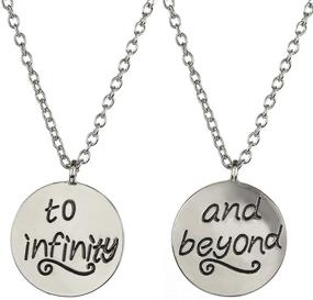 img 4 attached to 👯 LUX ACCESSORIES Best Friends BFF Necklaces Set – Infinity & Beyond (2pc)