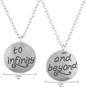 img 3 attached to 👯 LUX ACCESSORIES Best Friends BFF Necklaces Set – Infinity & Beyond (2pc)