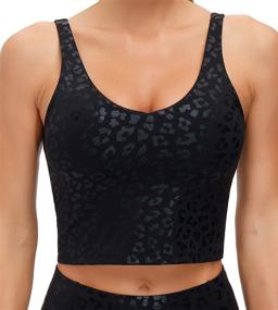 img 4 attached to 🏋️ Wjustforu Women's Tank Top Padded Sports Bra for Running, Workout, Yoga - Crop Top