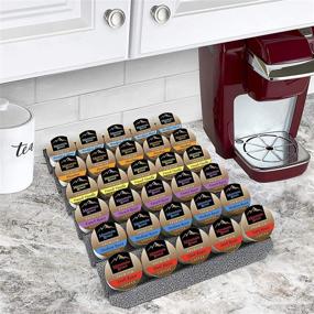 img 3 attached to 🗄️ 6-Tier Heavy Gauge Steel Drawer Organizer for Kitchen Cabinets - Lynk Professional® Coffee Pod Tray, compatible with Keurig K-Cup pods, in Silver Metallic