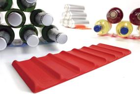 img 3 attached to 🍾 Fridge Monkey - Red Bottle Stacking Mat: Optimize Fridge Space with this Smart Organizer