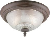 💡 westinghouse lighting 6431600 sienna flush-mount ceiling fixture with embossed floral and leaf design glass - two-light interior lighting solution logo