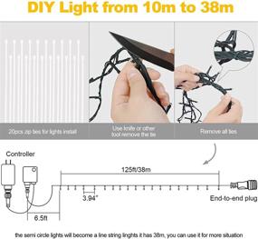 img 2 attached to 🎄 KAZOKU LED Christmas Lights Outdoor - 2 in 1 Warm and Multi Color 380 LED String Lights for Indoor Outdoor Decor 10M/40ft 11 Mode Christmas Tree Lights Waterproof Lights for Home Wedding Party