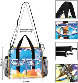 img 2 attached to 👜 Mofasvigi Clear Bag Stadium Approved Transparent Waterproof Tote Bags: Your Ultimate Companion for School, Concerts, and Travel