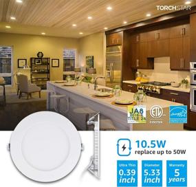 img 3 attached to TORCHSTAR 4 Inch Slim LED Recessed Light With Junction Box Lighting & Ceiling Fans