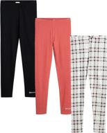 👧 dkny girls' leggings multipack - 3 pack stretch pants kids clothing set logo