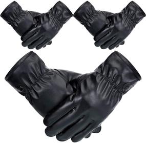 img 3 attached to 🧤 Ultimate Driving Winter Leather Waterproof Touchscreen Gloves