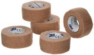 🩹 3m coban self-adherent wrap, 1"x 5yds, pack of 5 rolls, tan - flexible bandage for secure and comfortable wound care logo