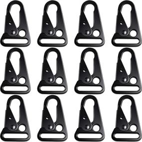 img 4 attached to Convenient 12-Piece 1 Inch Enlarged Mouth Clip Sling Clasp Olecranon Hook: Ideal for Keychains, Snap Hooks & Outdoor Bags