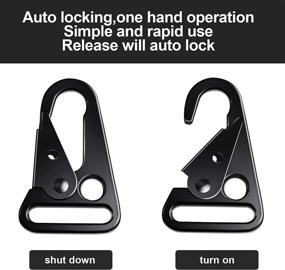 img 3 attached to Convenient 12-Piece 1 Inch Enlarged Mouth Clip Sling Clasp Olecranon Hook: Ideal for Keychains, Snap Hooks & Outdoor Bags