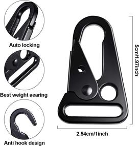 img 2 attached to Convenient 12-Piece 1 Inch Enlarged Mouth Clip Sling Clasp Olecranon Hook: Ideal for Keychains, Snap Hooks & Outdoor Bags