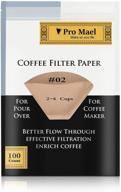 ☕ 100 count unbleached japanese paper cone coffee filters - premium disposable filters for pour over and drip coffee makers, ensuring better filtration without blowouts - natural brown color logo