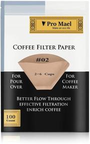 img 4 attached to ☕ 100 Count Unbleached Japanese Paper Cone Coffee Filters - Premium Disposable Filters for Pour Over and Drip Coffee Makers, Ensuring Better Filtration without Blowouts - Natural Brown Color