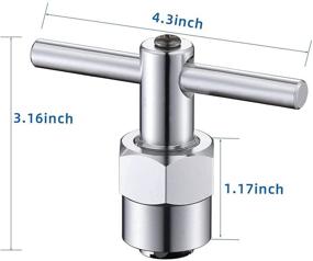 img 3 attached to Efficient Cartridge Puller Tool for Moen Repair & Replacement: Compatible with Moen 🔧 1200, 1222, & 1225 Single Handle Cartridges - Shower Faucet Valve Core Removal Tool