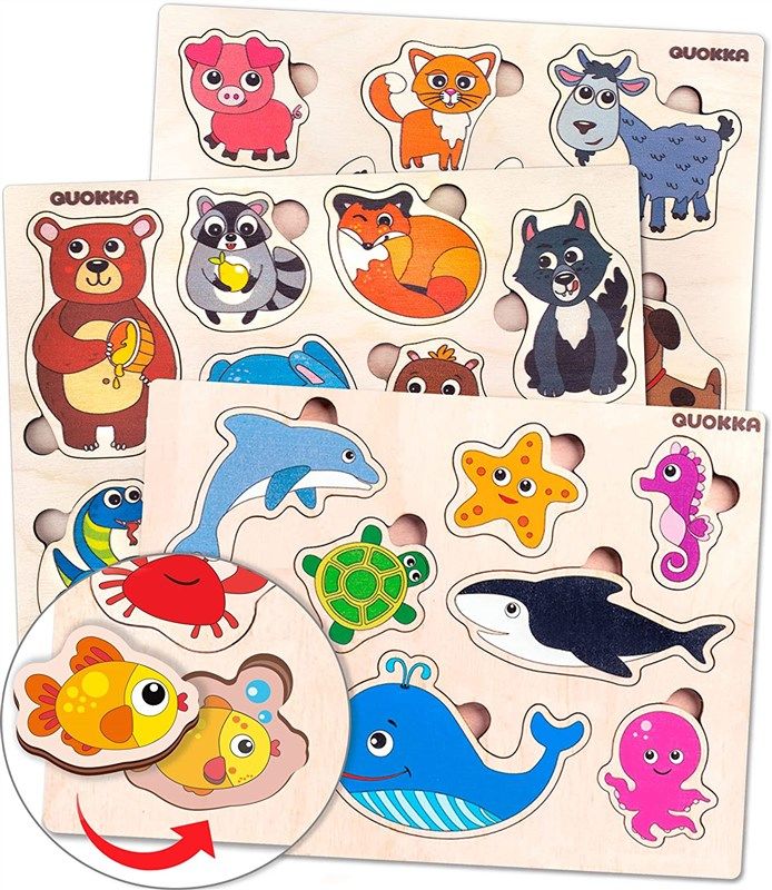 puzzles thinking domestic creatures educational 로고