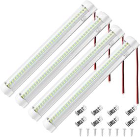 img 4 attached to 🚗 Enhance Your Vehicle's Interior Lighting with 12V LED Light Bar - 4Pack