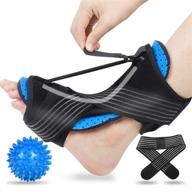 enhanced 2021 plantar fasciitis night splint: adjustable relief brace for women men, blue foot drop support, night splints for plantar fasciitis логотип