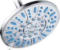 🚿 aquadance 6-setting rainfall showerhead with microban protection and chrome finish - clog-free wave blue jets, mold and bacteria prevention logo