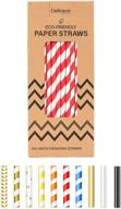 🍹 dailinece paper straws drinking & party supplies - eco-friendly, biodegradable, dye-free assorted multi colors (100 counts, red) logo