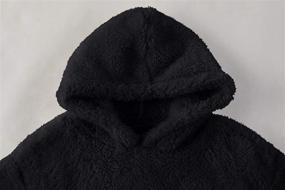 img 3 attached to Sherpa Pullover Hoodie Sweatshirts Pocket Boys' Clothing and Fashion Hoodies & Sweatshirts