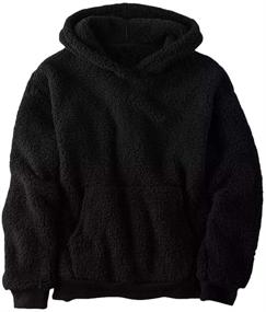 img 4 attached to Sherpa Pullover Hoodie Sweatshirts Pocket Boys' Clothing and Fashion Hoodies & Sweatshirts